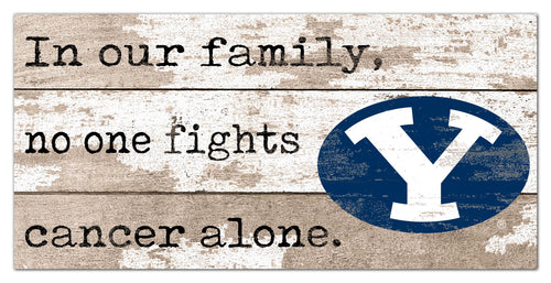 Fan Creations Home Decor BYU No One Fights Alone 6x12