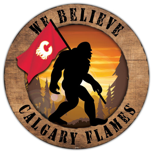 Fan Creations Wall Decor Calgary Flames Bigfoot 12in Circle