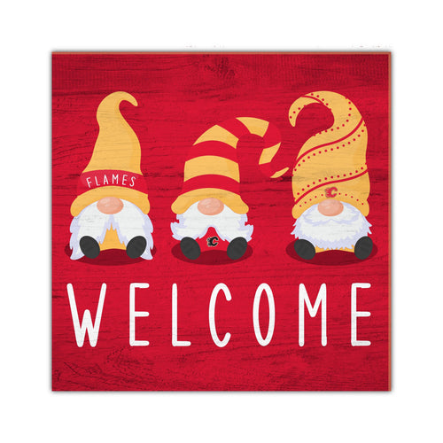 Fan Creations Home Decor Calgary Flames   Welcome Gnomes