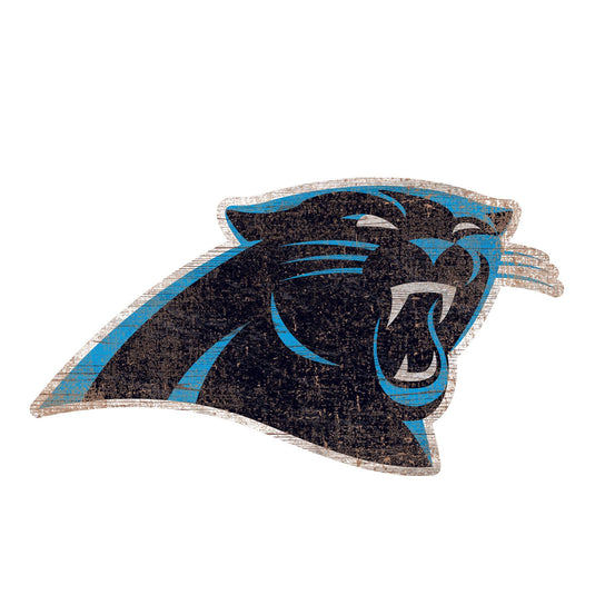 Fan Creations 24" Signs Carolina Panthers Distressed Logo Cutout Sign