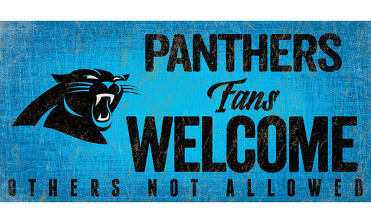 Fan Creations 6x12 Sign Carolina Panthers Fans Welcome Sign