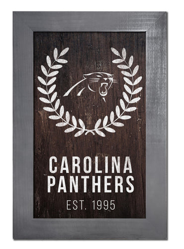 Fan Creations Home Decor Carolina Panthers   Laurel Wreath 11x19