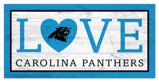 Fan Creations 6x12 Sign Carolina Panthers Love 6x12 Sign
