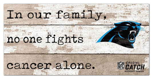 Fan Creations Home Decor Carolina Panthers No One Fights Alone 6x12