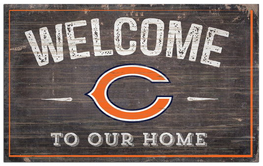 Fan Creations Home Decor Chicago Bears  11x19in Welcome Sign