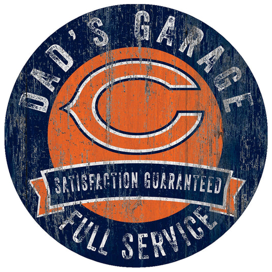 Fan Creations 12" Circle Chicago Bears Dad's Garage Sign