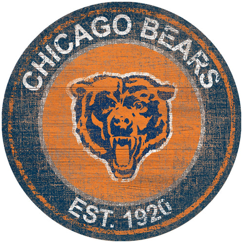 Fan Creations Home Decor Chicago Bears Heritage Logo Round
