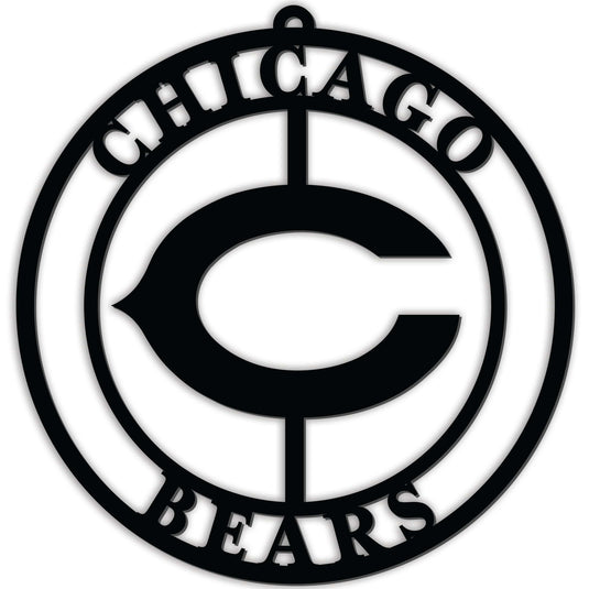 Fan Creations Wall Decor Chicago Bears Silhouette Logo Cutout Circle