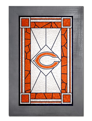 Fan Creations Home Decor Chicago Bears   Stained Glass 11x19