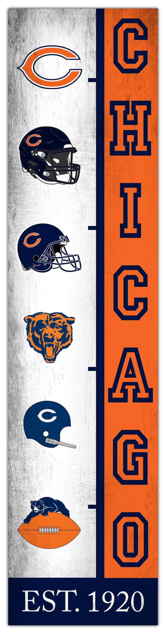 Fan Creations Home Decor Chicago Bears Team Logo Progression 6x24
