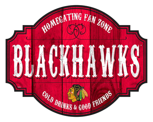 Fan Creations Home Decor Chicago Blackhawks Homegating Tavern 12in Sign