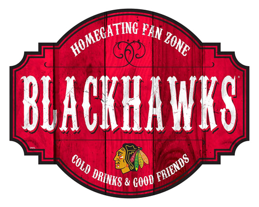 Fan Creations Home Decor Chicago Blackhawks Homegating Tavern 24in Sign