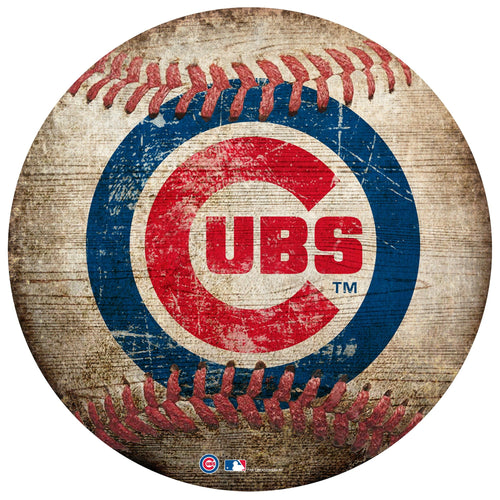 Fan Creations Wall Decor Chicago Cubs 12in Baseball Shaped Sign