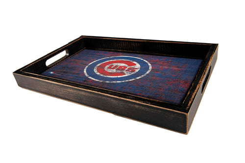 Fan Creations Home Decor Chicago Cubs  Distressed Team Tray With Team Colors