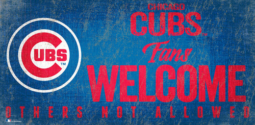 Fan Creations 6x12 Sign Chicago Cubs Fans Welcome Sign