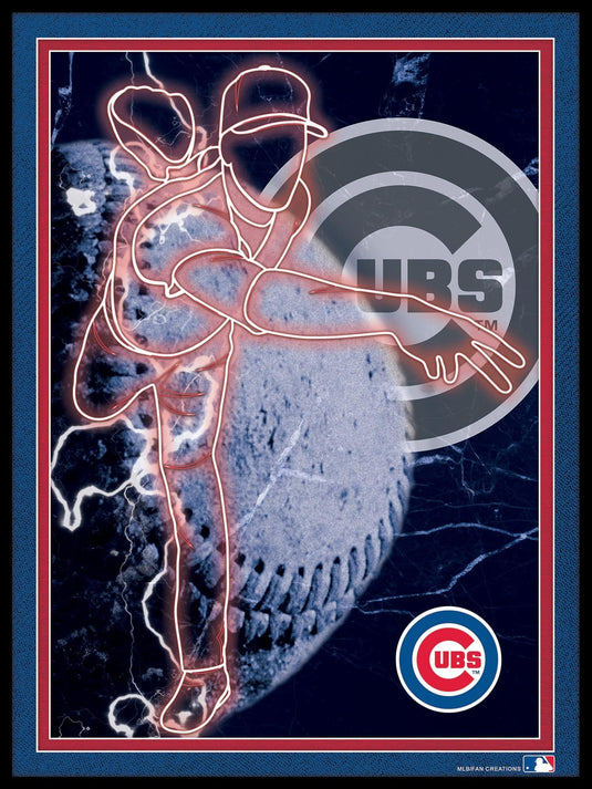 Fan Creations Wall Decor Chicago Cubs Neon Player 12x16