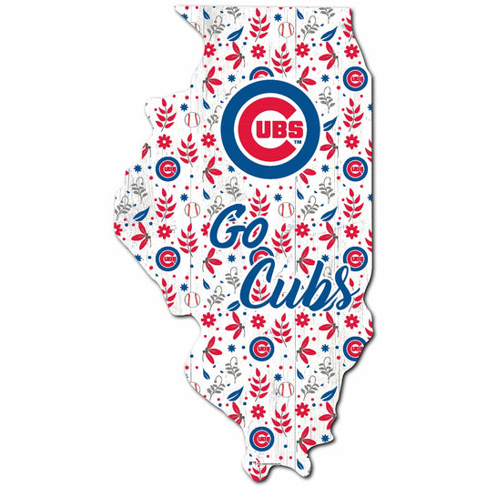 Fan Creations Wall Decor Chicago Cubs State Sign 24in
