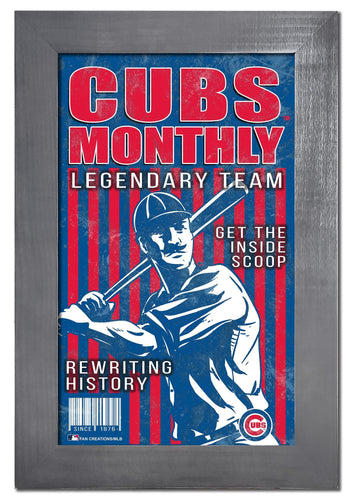 Fan Creations Home Decor Chicago Cubs   Team Monthly Frame 11x19