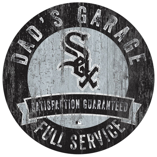 Fan Creations 12" Circle Chicago White Sox Dad's Garage Sign