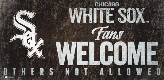 Fan Creations 6x12 Sign Chicago White Sox Fans Welcome Sign