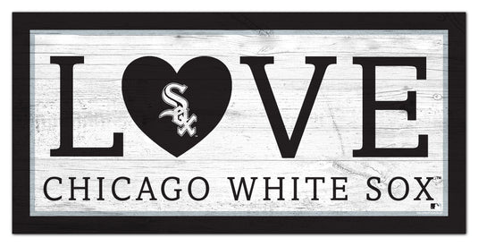 Fan Creations Black MLB Chicago White Sox 11 in x 19 in Heritage Distressed Logo Sign