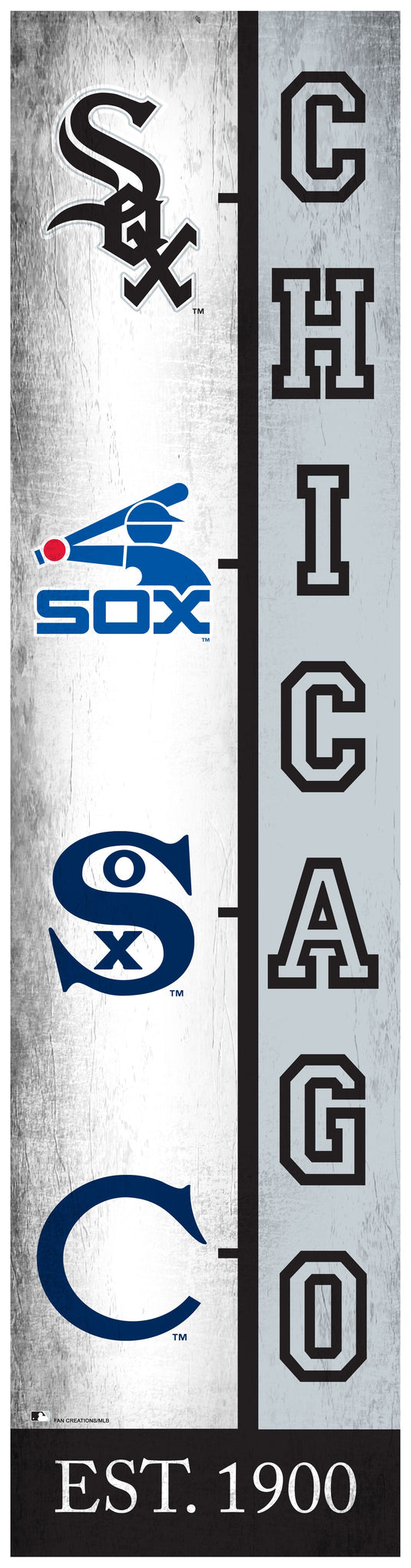 MLB Chicago White Sox Unisex Chicago White Sox Fans Welcome Sign, Team  Color, 6 x 12