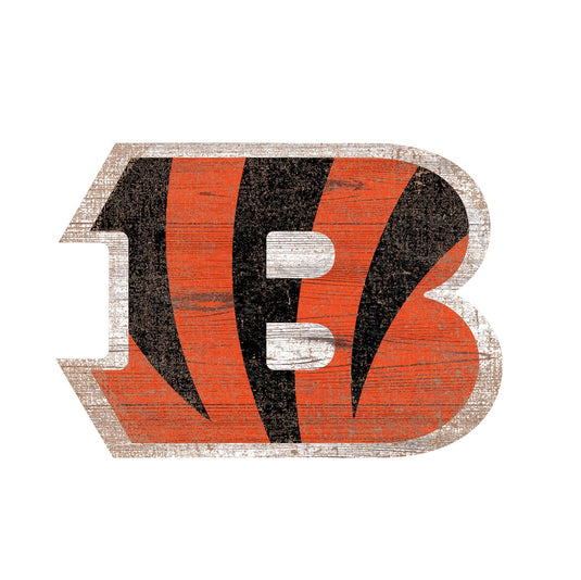 Fan Creations 24" Signs Cincinnati Bengals Distressed Logo Cutout Sign