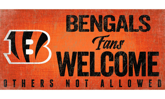 Fan Creations 6x12 Sign Cincinnati Bengals Fans Welcome Sign