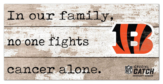 Fan Creations Home Decor Cincinnati Bengals No One Fights Alone 6x12
