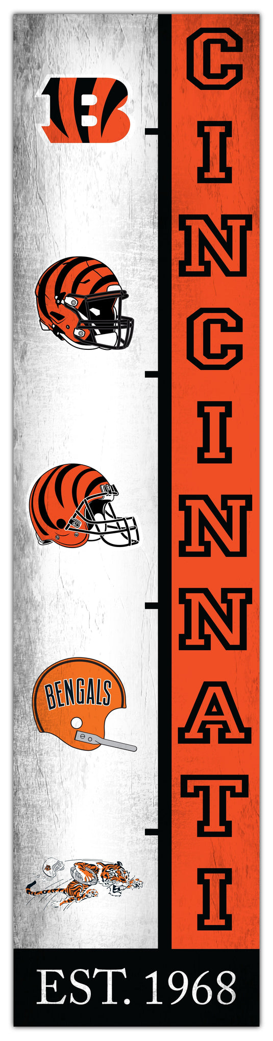 Fan Creations Home Decor Cincinnati Bengals Team Logo Progression 6x24