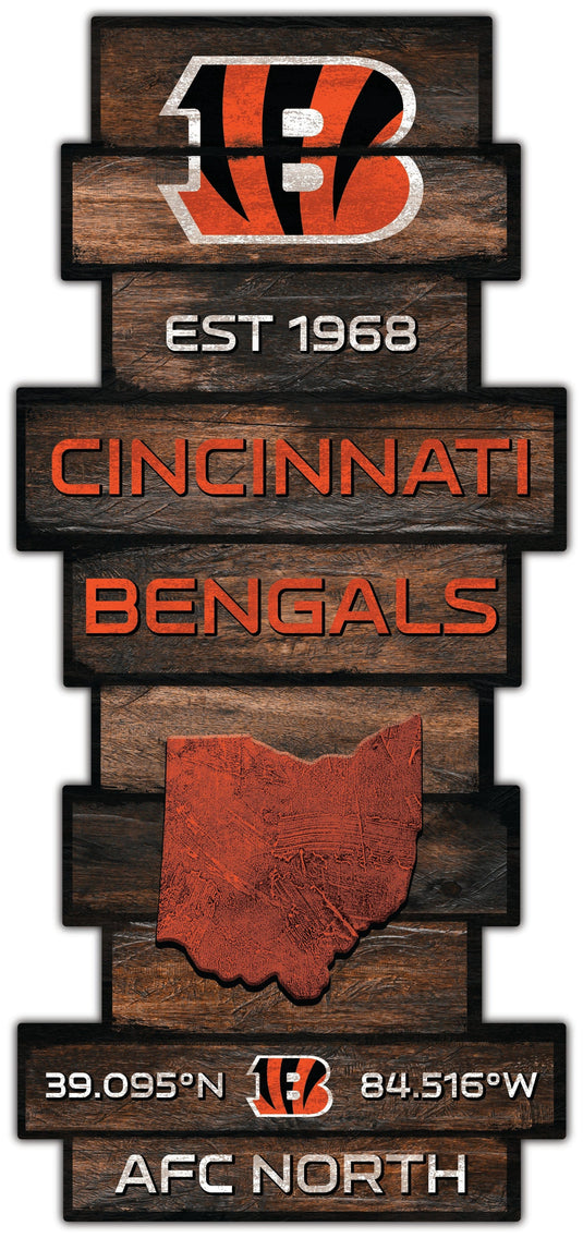Fan Creations Wall Decor Cincinnati Bengals Wood Celebration Stack