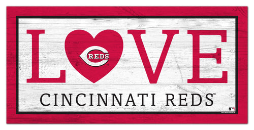 Fan Creations 6x12 Sign Cincinnati Reds Love 6x12 Sign