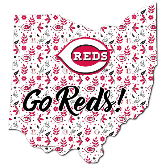 Fan Creations Wall Decor Cincinnati Reds State Sign 24in