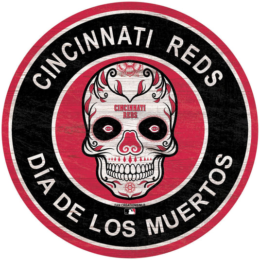 Fan Creations Holiday Home Decor Cincinnati Reds Sugar Skull Circle