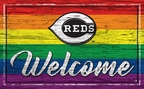 Fan Creations Home Decor Cincinnati Reds  Welcome Pride 11x19