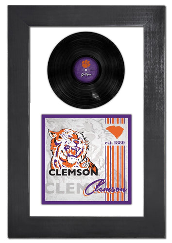 Fan Creations Home Decor Clemson   3 Piece Classic Album & Vinyl In Frame