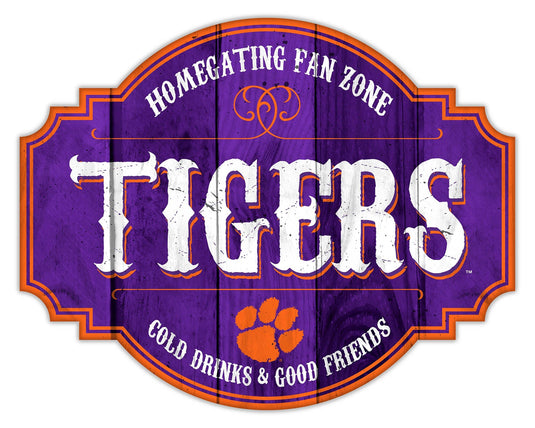 Fan Creations Home Decor Clemson Homegating Tavern 12in Sign