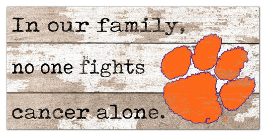 Fan Creations Home Decor Clemson No One Fights Alone 6x12
