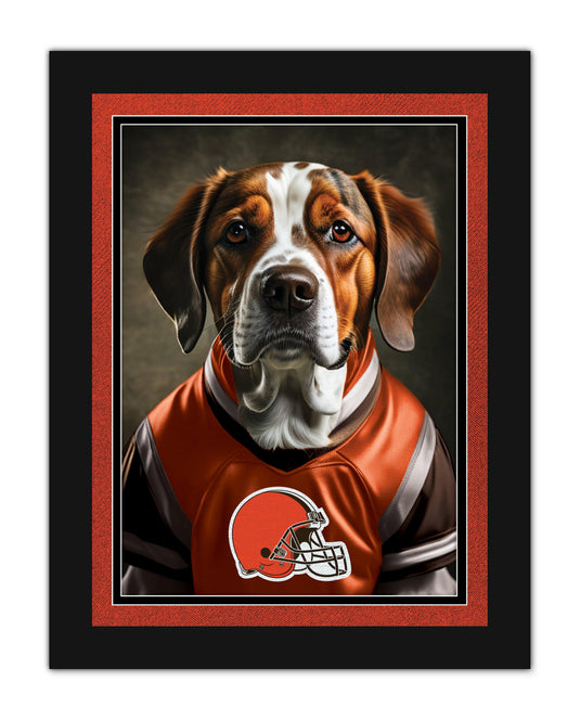 Cleveland Browns Dog in Team Jersey 12x16 – Fan Creations GA