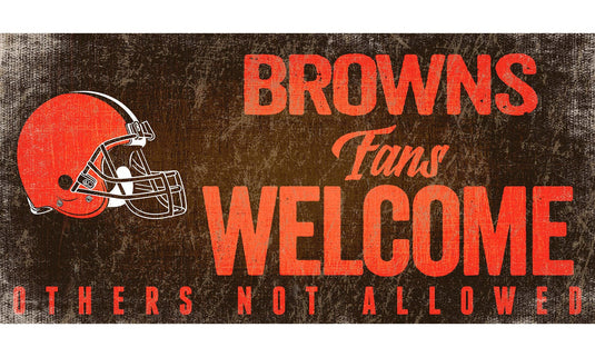 Fan Creations 6x12 Sign Cleveland Browns Fans Welcome Sign