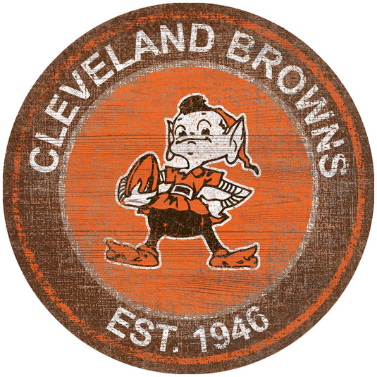 Fan Creations Home Decor Cleveland Browns Heritage Logo Round