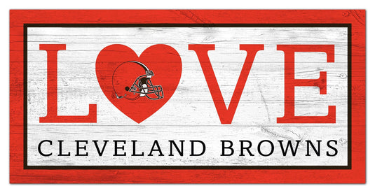 Fan Creations 6x12 Sign Cleveland Browns Love 6x12 Sign