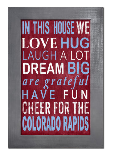 Fan Creations Home Decor Colorado Rapids   Color In This House 11x19 Framed