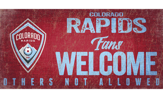 Fan Creations 6x12 Sign Colorado Rapids Fans Welcome Sign