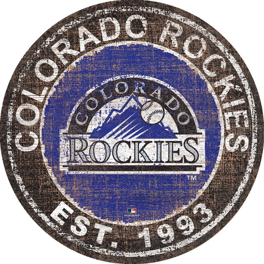 Fan Creations Home Decor Colorado Rockies Heritage Logo Round