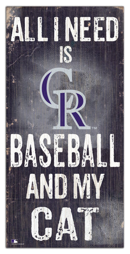 Fan Creations 6x12 Sign Colorado Rockies My Cat 6x12 Sign