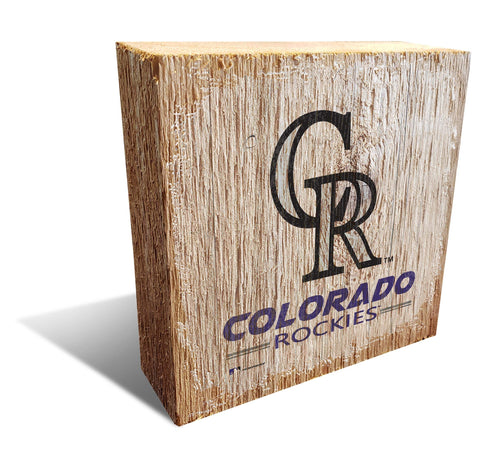 Fan Creations Desktop Stand Colorado Rockies Team Logo Block