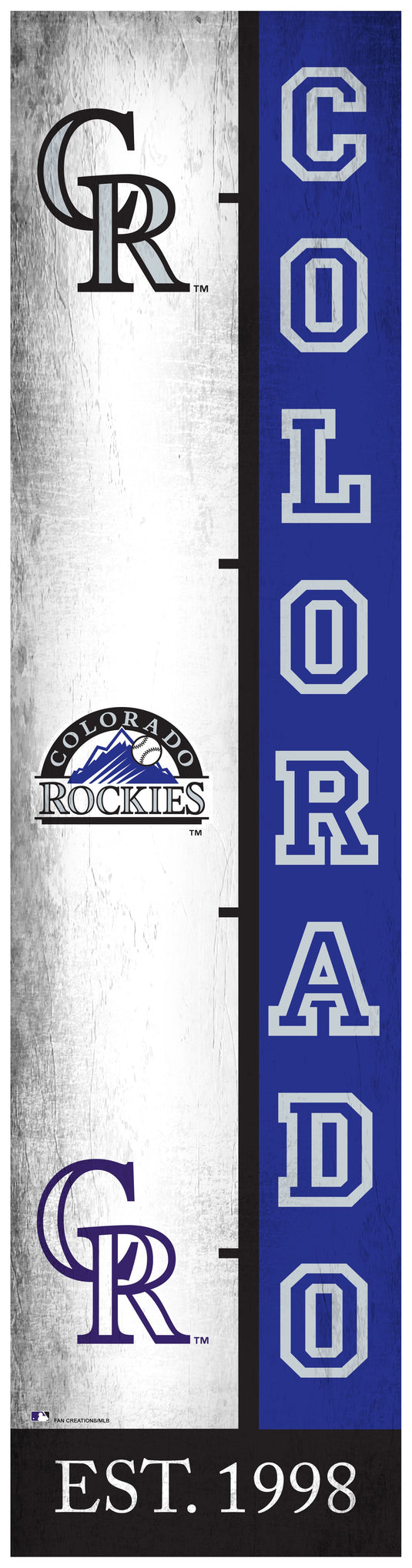 Colorado Rockies Team Logo Progression 6x24