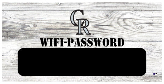 Fan Creations 6x12 Horizontal Colorado Rockies Wifi Password 6x12 Sign
