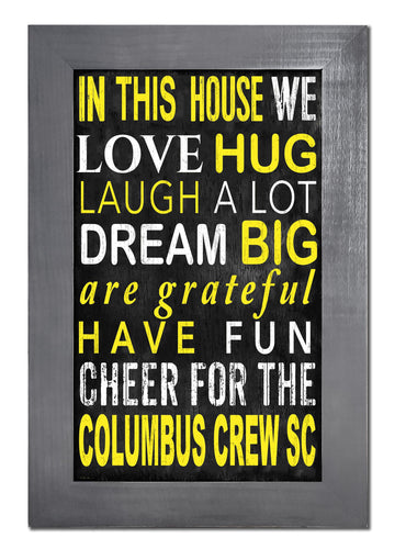 Fan Creations Home Decor Columbus Crew SC   Color In This House 11x19 Framed